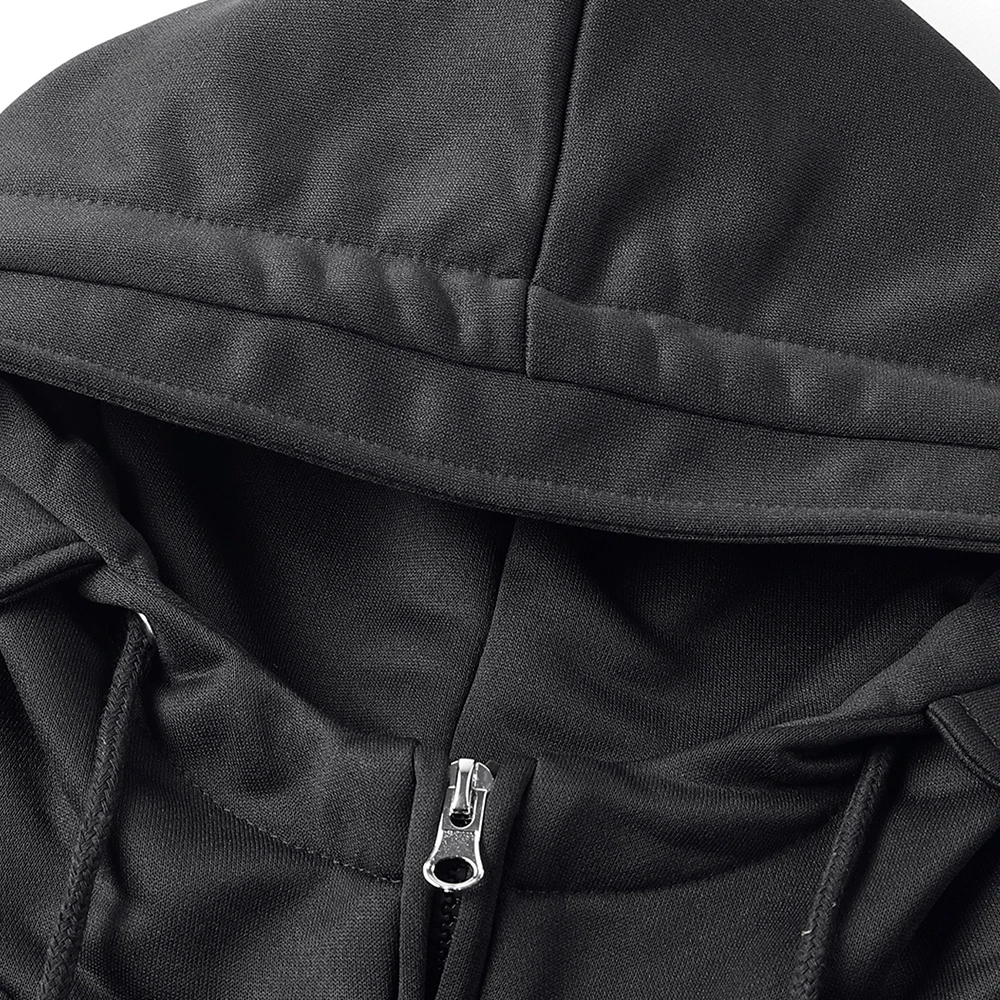 Jaket Latihan Musim Semi Musim Gugur Hoodie Pria Trendi dengan Saku Kaus Kebugaran Gym Pakaian Olahraga Bertudung