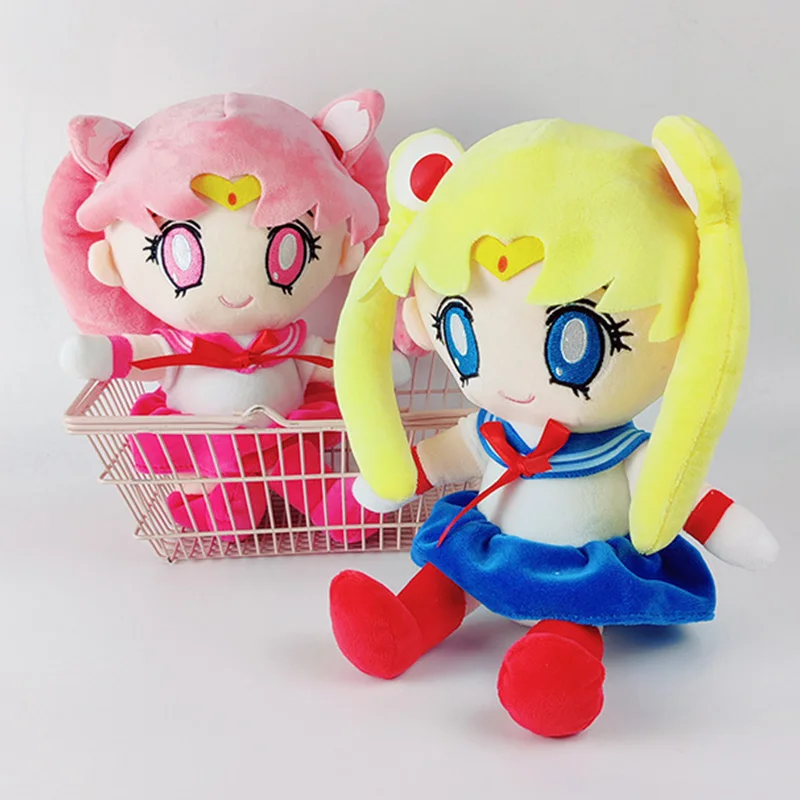 Sailor Moon Plush Toy Cartoon Anime Sailor Chibi Moon Stuffed Doll Kawaii Anime Peripheral Desktop Ornament Friend Birthday Gift - view 3