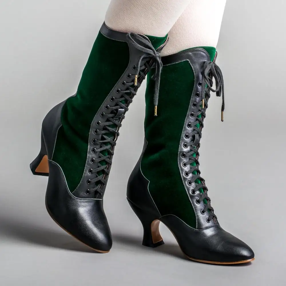 Nueva moda Otoño Invierno botas altas de caballero gruesas para mujer zapatos planos con plataforma a la moda pantalones botines largos zapatos de vaquero del oeste para mujer