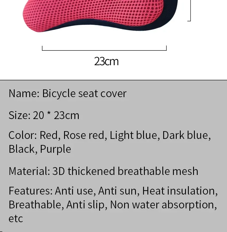 Fahrrad Sitzbezug Kissen 3D Weiche Fahrrad Sitzbezug Sitzkissen Radfahren Atmungsaktive Sattel Komfortable Fahrrad Zubehör – Detail 8