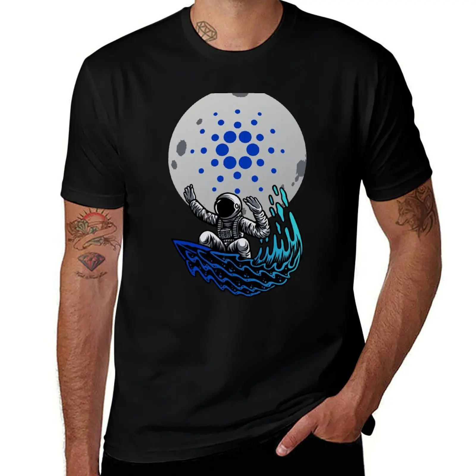 Cardano to the Moon - this is a great gift for every Cardano Cryptocurrency Investor T-Shirt Work Wear Breathable Tee