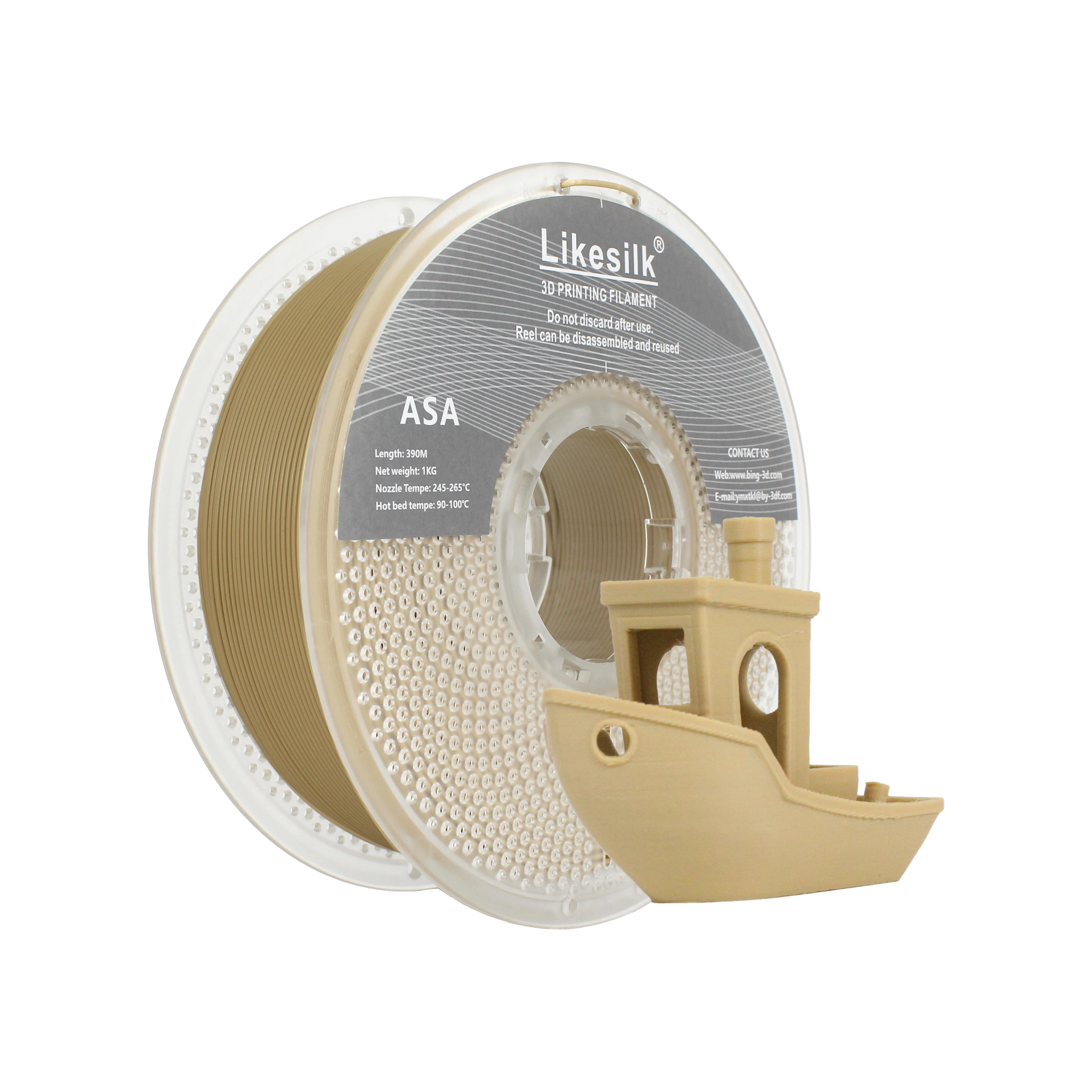 

Likesilk ASA Filament 1,75 мм 1 кг Нить для 3D-принтера ASA, устойчивая к жарам и атмосферным воздействиям - нить для рисования 3D ASA идеально подходит для печати