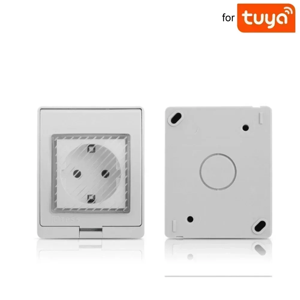 Eu-style WiFi Smart Socket IP55 Outdoor Waterproof Switch Socket 16A Wall Outlet For Test Measurement Tool Accessory