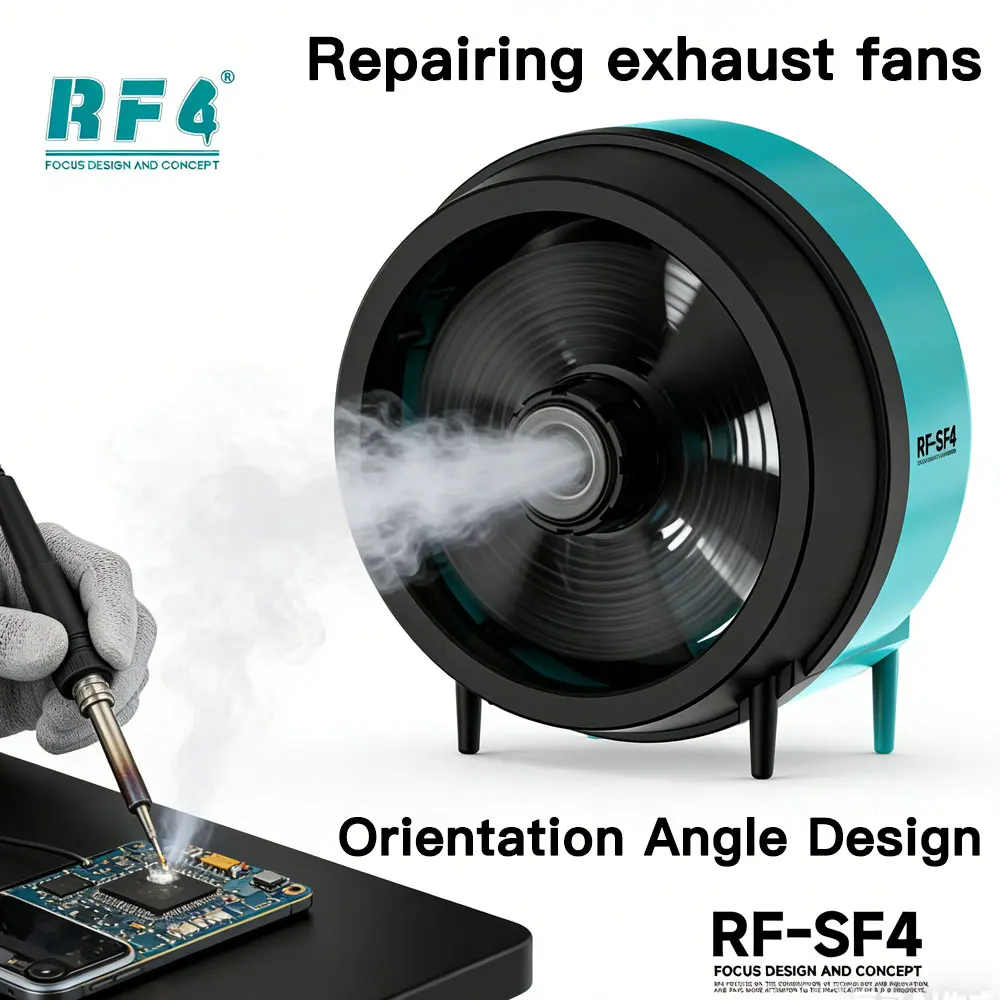 

RF4 SF4 Directional Fume Extractor Fan for Phone Repair, Removes Soldering Smoke from Motherboard Chips & ICs