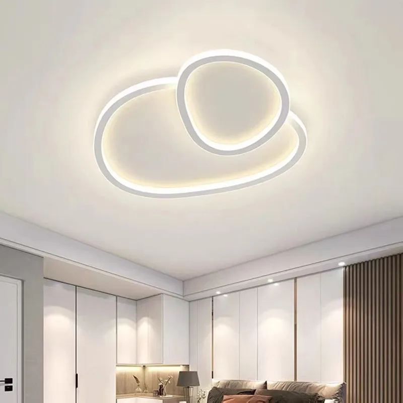 Nordic Led Minimalist Ceiling Lamp Dimmer White for Living Room Bedroom Bathroom Ceiling Lights Home Decor Lusters Luminaires