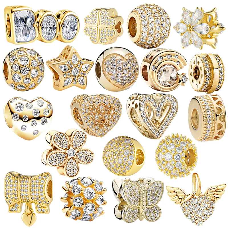 

Лидер продаж, сверкающие бусины нескольких серий, подходят для оригинального европейского покрытия, серебряные украшения и изготовления своими руками, уникальный подарок