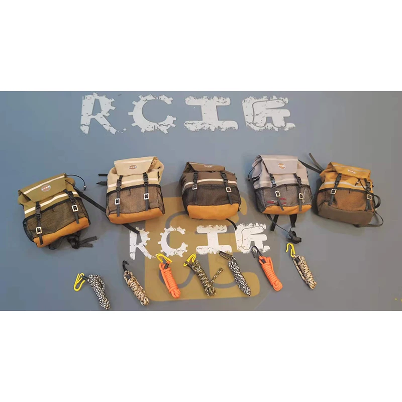 Kit de rueda de repuesto de réplica RC, Mini mochila de senderismo, piezas de estado de ánimo para 1/10 RC Crawler Car Traxxas TRX4 AXIAL SCX10