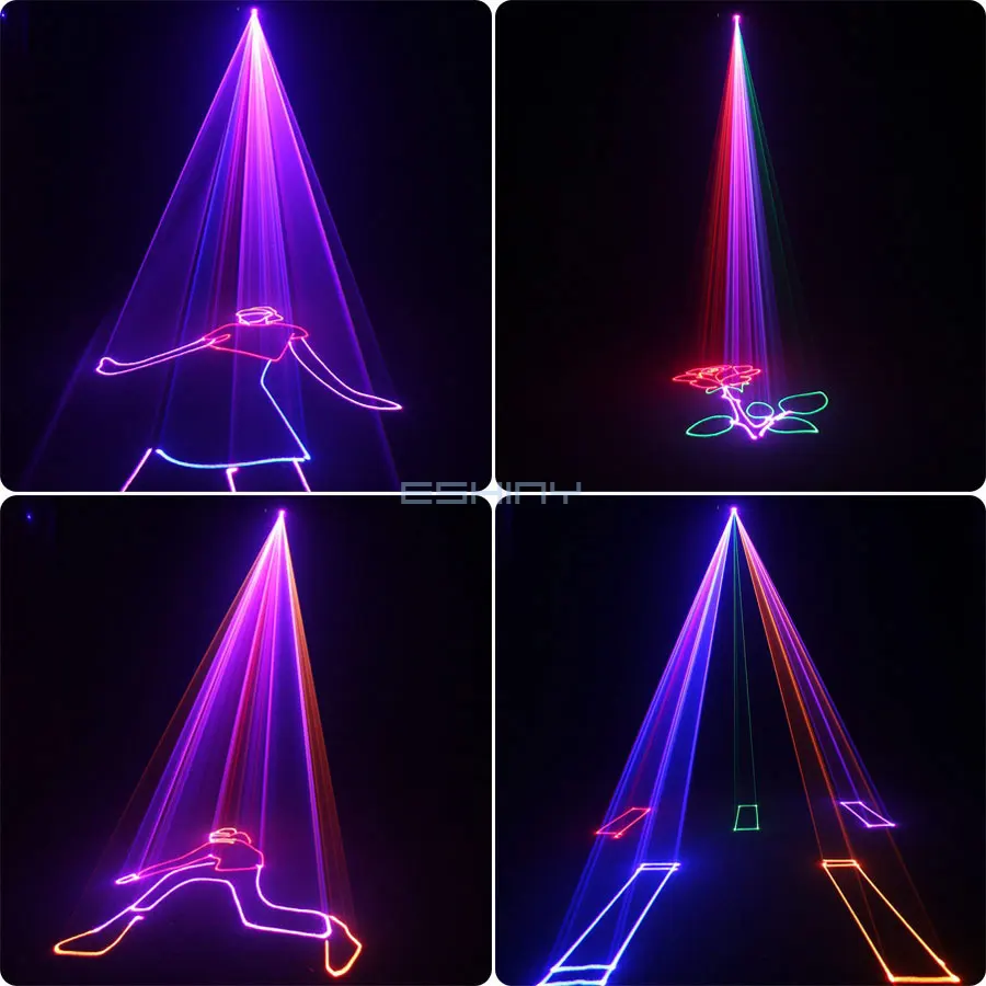 RGB Laser Animation Disco DJ Light Projector Beam Lines Stage DJ DMX Dance Bar Party Effect Christmas Decoration Lamp Show G23R