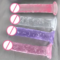 Silicon Manual Realistic Soft Dildo Adult Sex Toys Suction Cup for Women