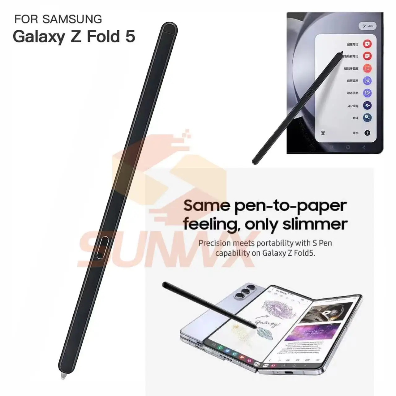 New Stylus Pen For Samsung Galaxy Z Fold 5 5G Capacitance S Pen Replacement Fold5 Active Stylus  Stylus Pen