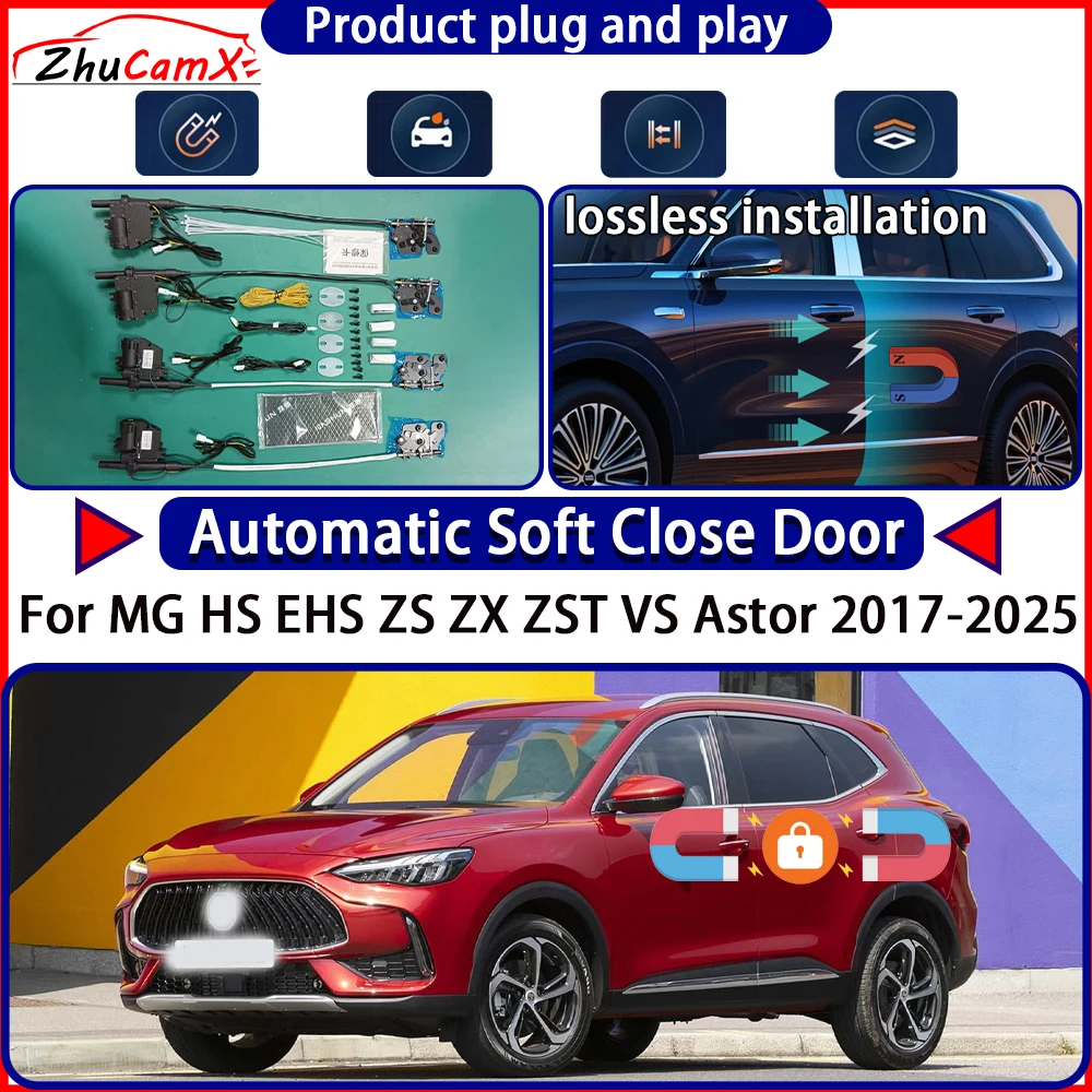 Actuador de Cerradura de Puerta para MG HS EHS ZS ZX ZST VS Astor 2017-2025, Kit de Cierre Suave, Sistema de Cierre Automático, Cierre Fácil de Puerta