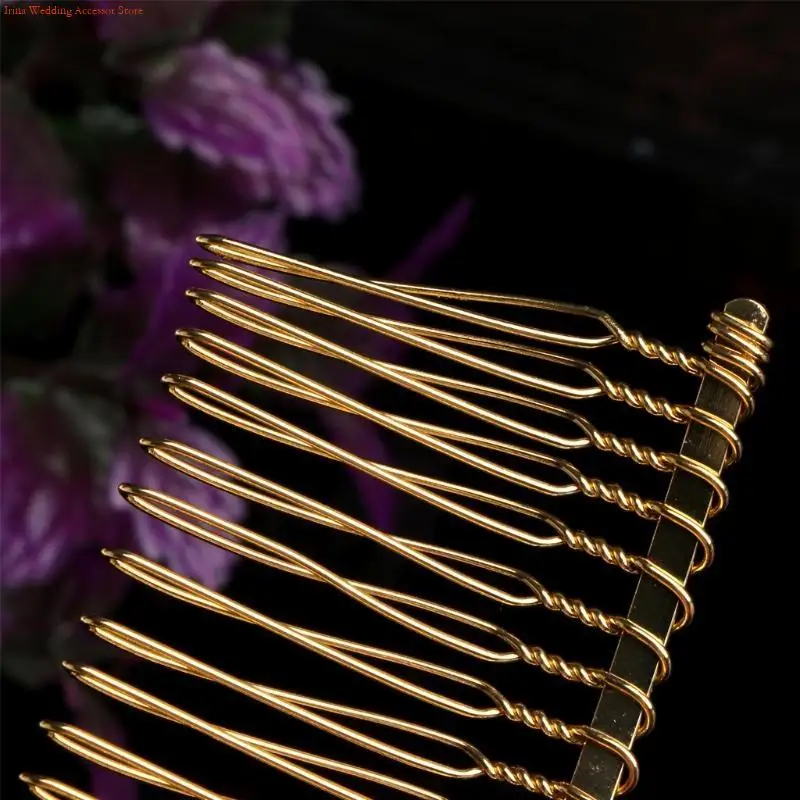 G92D Wedding Veil Side Comb Metal Blank Hair Clips DIY 20 Teeth Bridal Hair Accessory