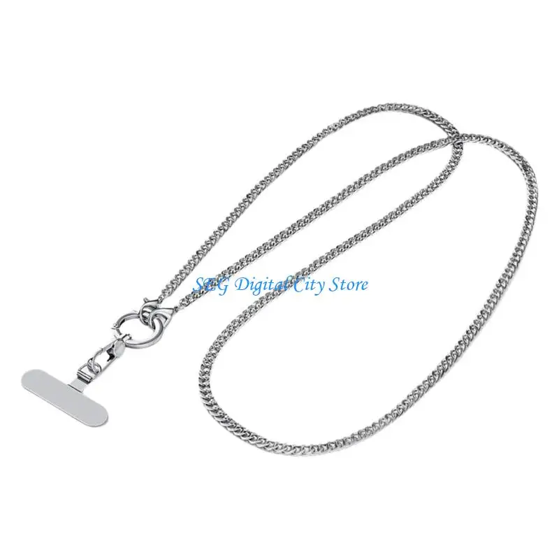 U75B Metal Phone Lanyard Chain 120cm Long Phone Strap Suitable for Daily Outdoor Use