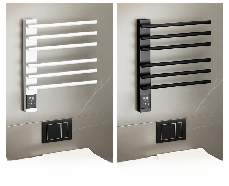 

Intelligent electric towel rack, bathroom, household, constant temperature heating, concealed installation of carbon fiber