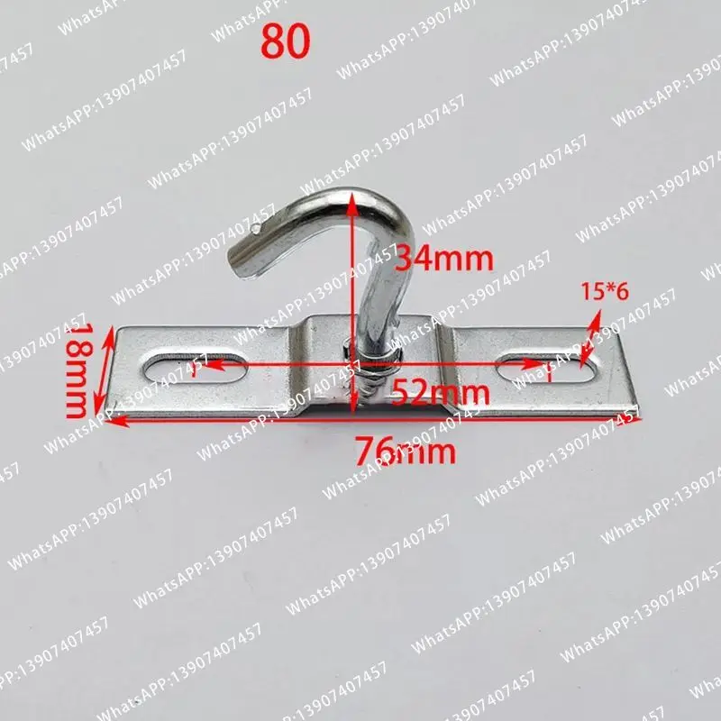 2pcs 70mm 80mm 95mm Open Hook Mounting Plate Hanging Plate Crystal Lamp Chandelier Hanging Plate With Hook