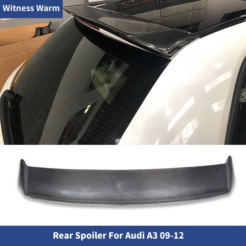 for Audi A3 Carbon Fiber Rear Wings Spoiler Roof Wing A3 Sportback Hatchback Car Body Kit 09-12