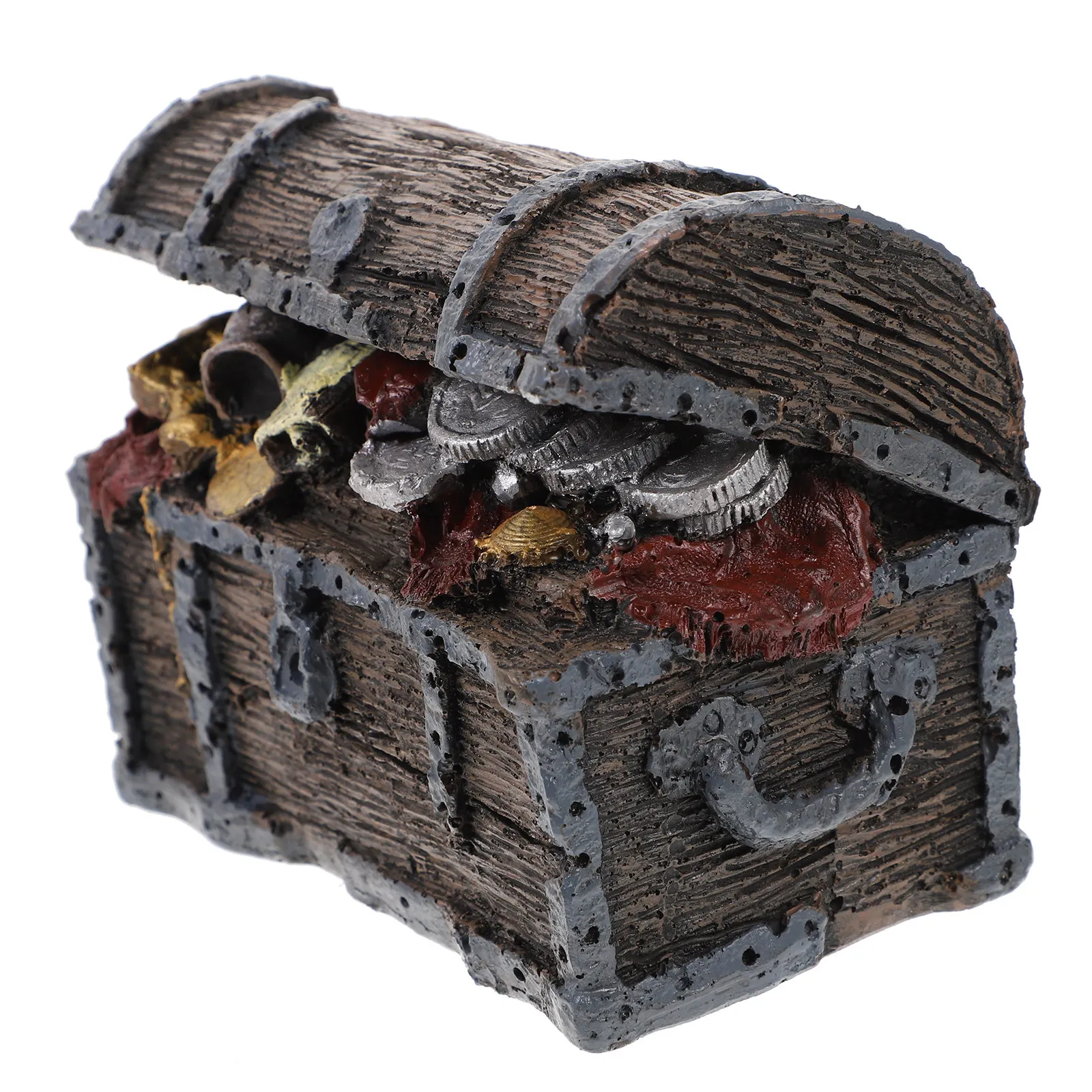 

Маленький декоративный сундук-сокровищница из смолы для аквариума: реалистичный дизайн ландшафта, аксессуар для аквариума, придающий энергию