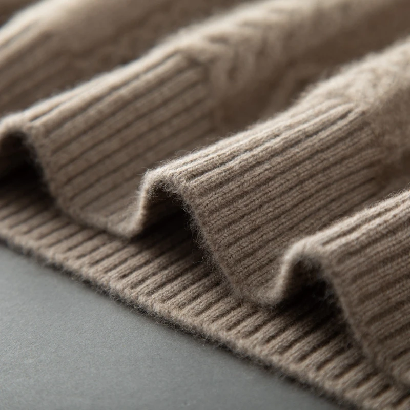 Maglione da uomo 100% cashmere Primavera Autunno Inverno Pullover basic con collo a lupetto Morbido caldo di alta qualità Twist Flover Maglieria Top