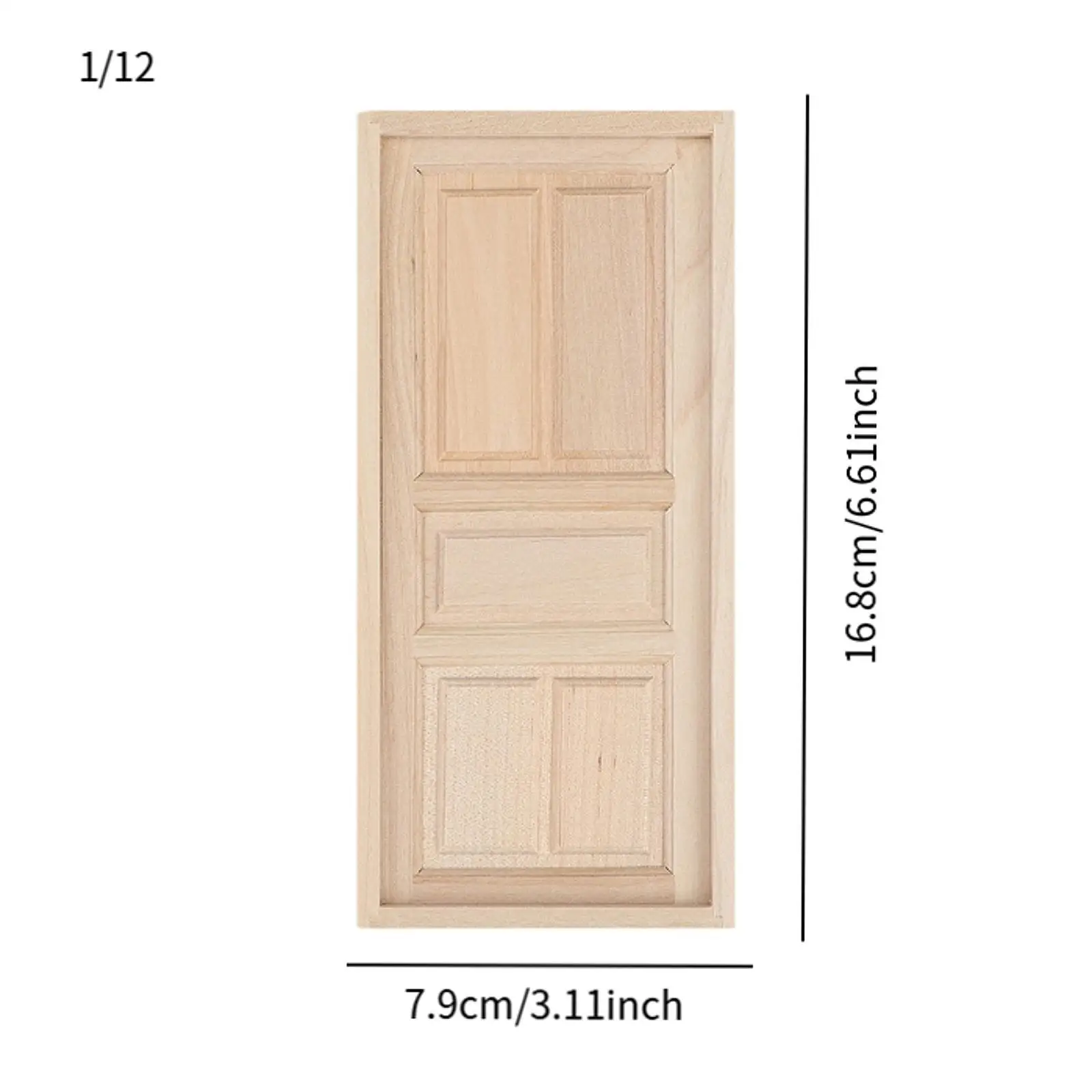 1/12 Drzwi do domku dla lalek Micro Landscape Furniture do domu DIY Scene Living Room