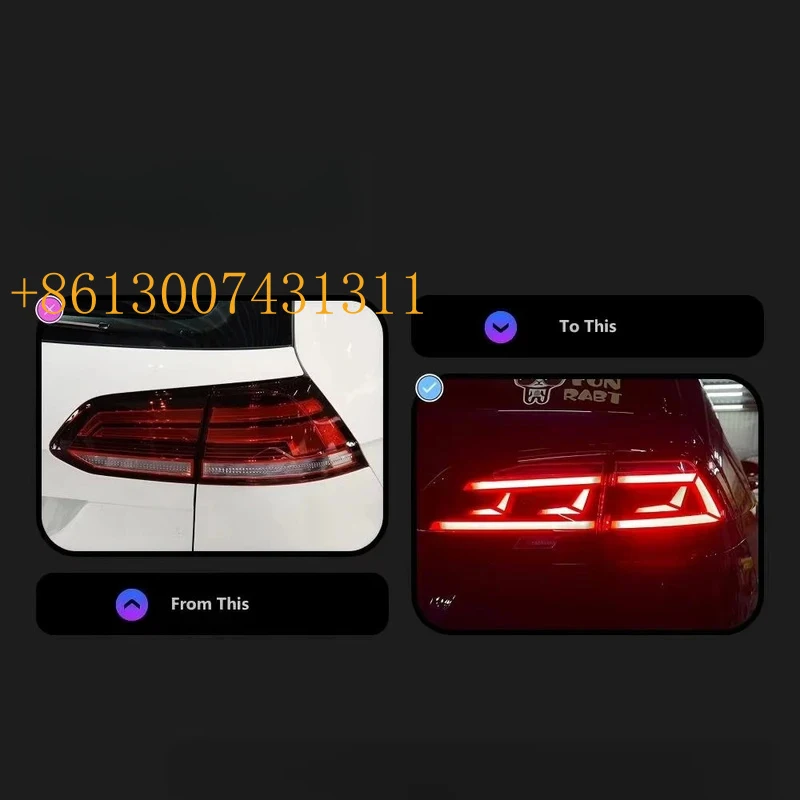 FactoryFor 2013-2020  .5 Variant LED Stop Lamp Turn Signal Lights MK7 MK7.5 Taillight Tail Light Upgrade Taillights
