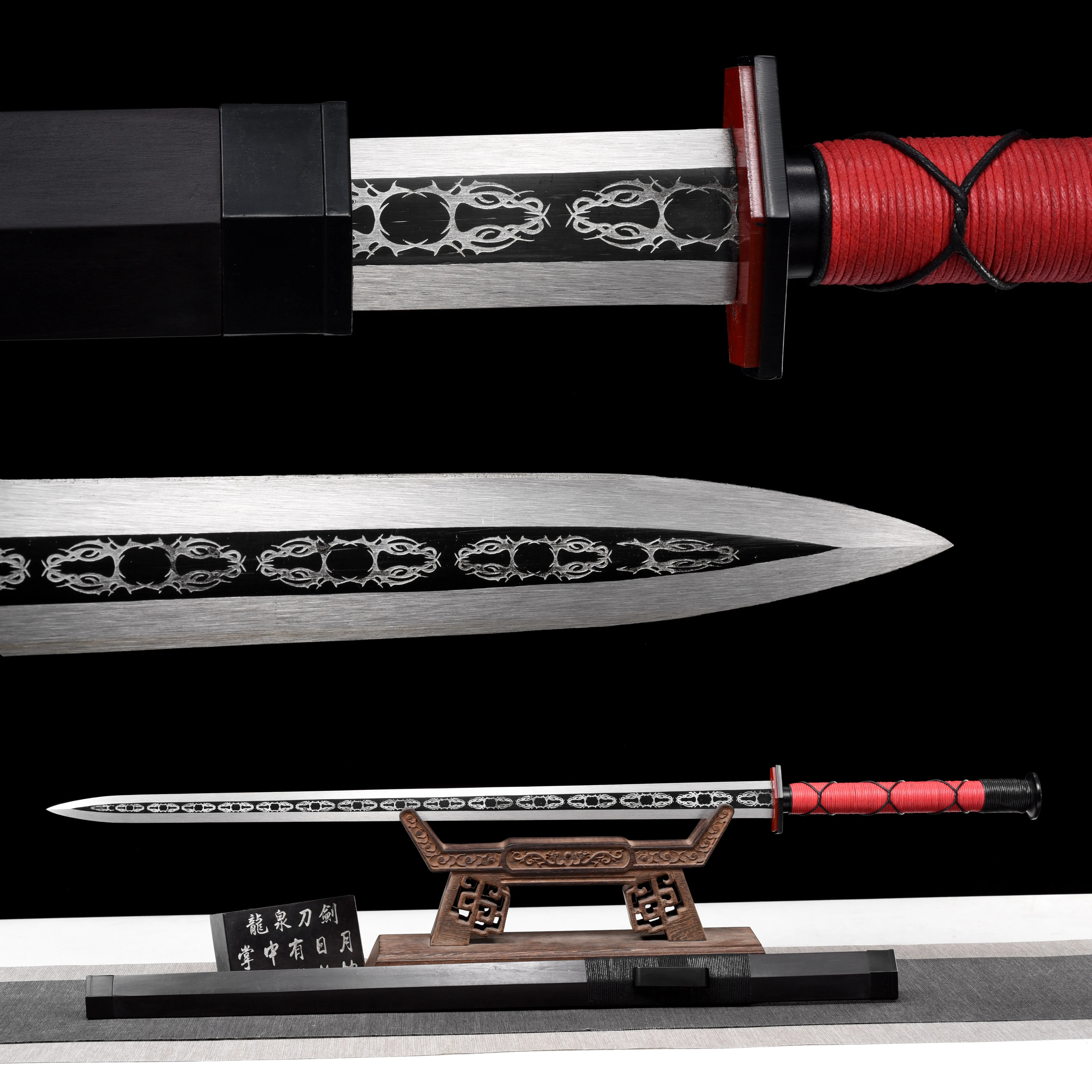 98cm Medieval movieTV cosplay Chinese samurai Sword Ancient replication Sharp katana Ninja martial arts Skills full tang weapons