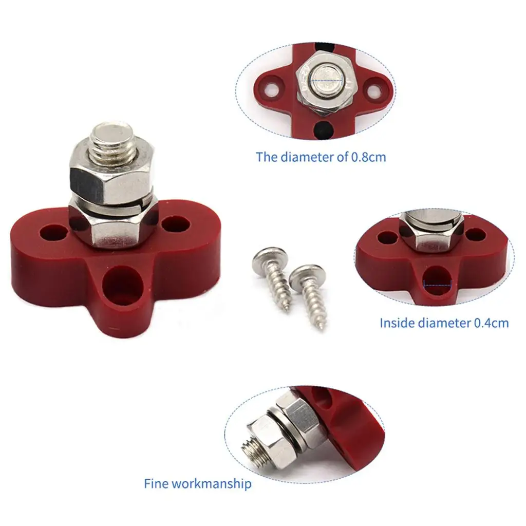 

Heavy Duty Marine Electrical Parts Insulated Terminal Block Nylon Stud Power Post for Car RV Yacht
