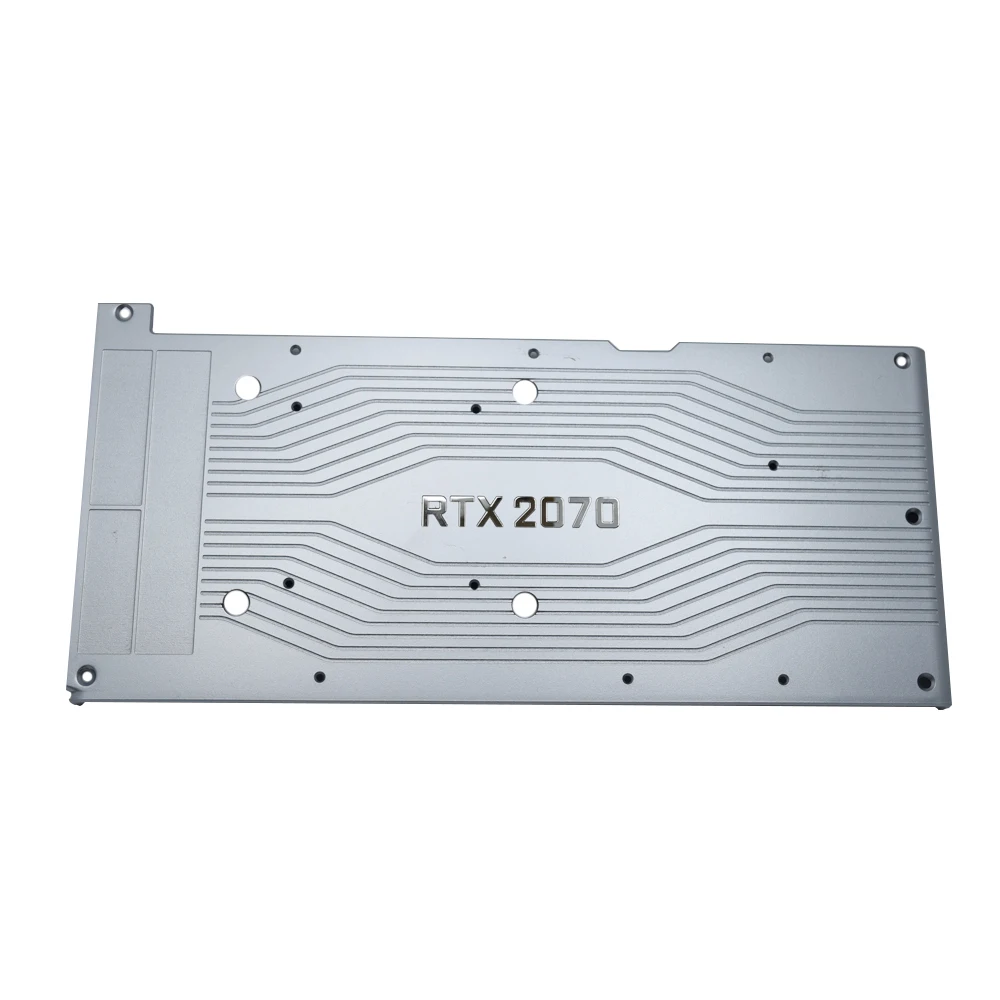 Novo original para nvidia rtx 2070 placa gráfica backplane alumínio metal rtx2070 placa de vídeo plano traseiro