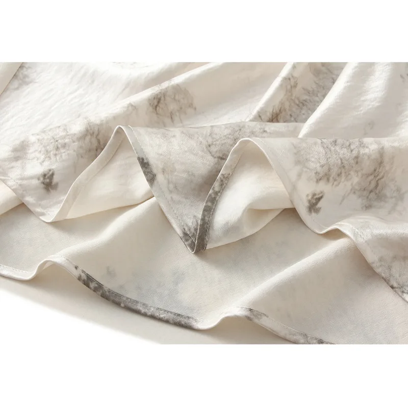 2025年新作 レディース 春夏 染めプリント サテン ロングスカート 女性用 エレガント ハイウエスト ボディコン ファッションスカート