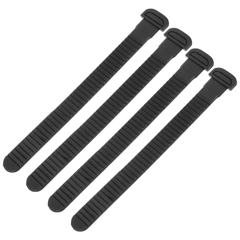 

4pcs Speed Skate Buckle Strap Durable Roller Shoe Supplies Kids Skates Ice Straps Black Child Adjustable Length Stable Materials