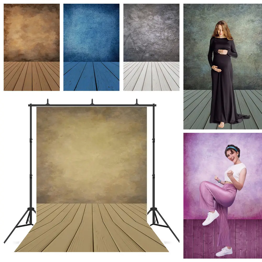 

MOON.QG Floor Vintage Texture Photography Backdrops Abstract Gradient Photo Background Baby Shower Girl Boy Birthday Decoration