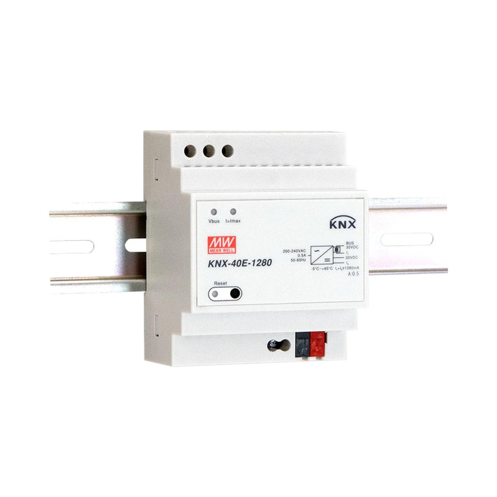 

MEAN WELL KNX-40E-1280-D, Встроенный дроссель, 1280 мА, 30 В, 38,4 Вт, Диагностические функции, Источник питания KNX для автоматизации