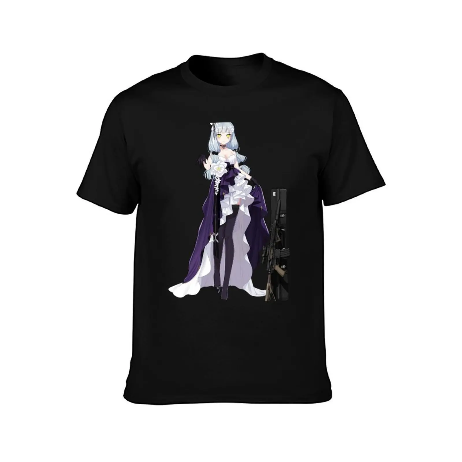 HK 416 - Girl's Frontline, Sexy Anime Chick (Starry Cocoon) T-Shirt, Summer Casual Cotton Tee, Oversized Streetwear Tops
