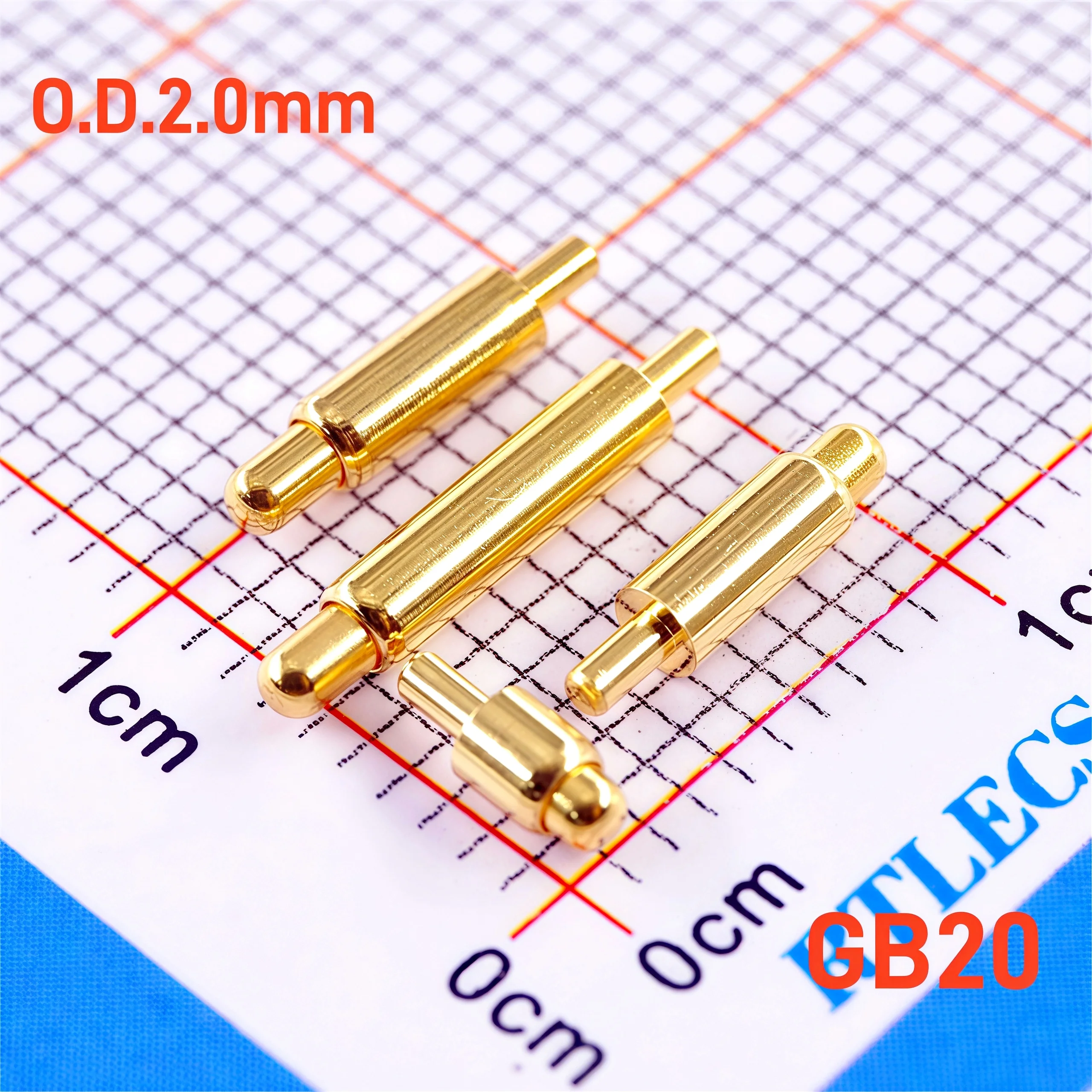 2/10/50 PCS Outer Diameter 2.0 MM Spring Loaded Pogo Pin Connector Battery Contact Probe Power Charge Overall Size 2.0MM