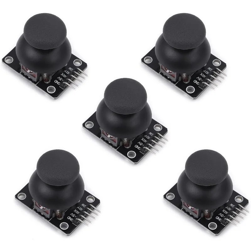 5/10PCS Dual-axis Joystick Breakout Module for PS 2 5V Control Lever Sensor 2.54mm Pin Game Controller Sensor Board KY-02 XY Joy