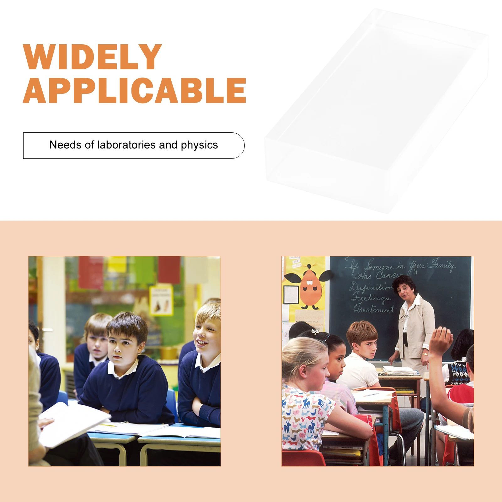 

Optical Experiment Experiments Glass Block for Refraction Physics Equipment Brick Glasses Optics