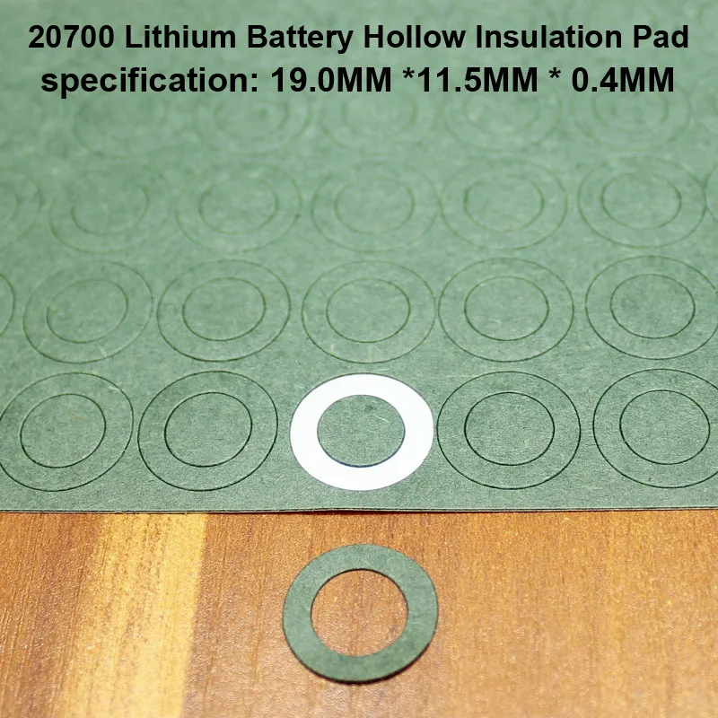 

100pcs/lotLithium Battery Positive Insulation Gasket Hollow Flat Head Surface Mat 20700 Insulated Meson Head Gasket 19*11.5MM