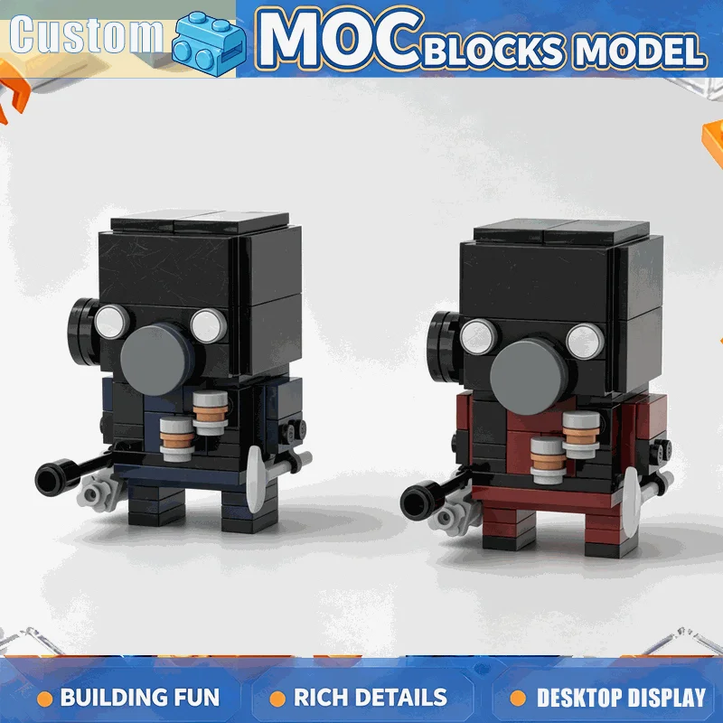NEW 198 PCS MOC Cool Firefighter Robot Figure Model Custom Building Blocks DIY Assembly Creative Educational Learning Toy Gift