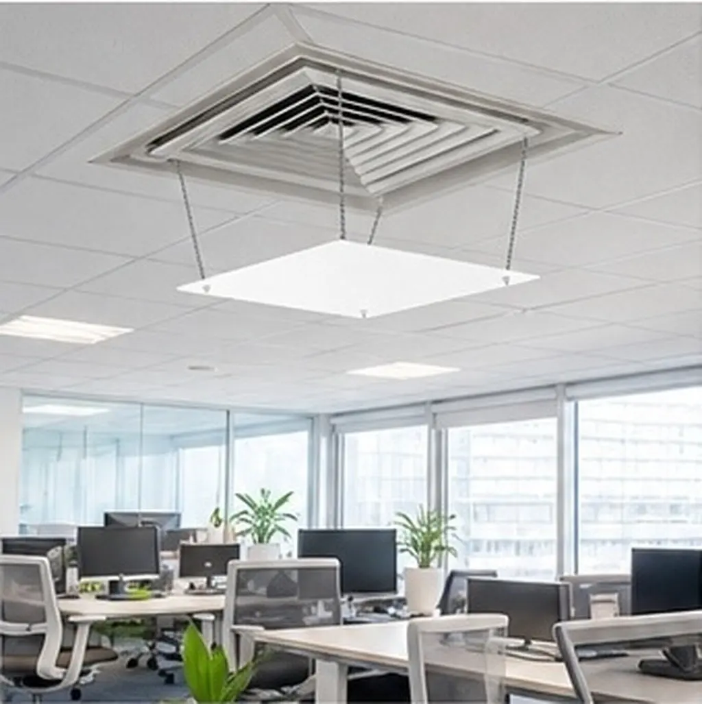 Air Vent Redirector for Office 11.8x11.8in Central Air Register Shield Easy Install No Drill Ac Vent Deflector Anti Direct Blow