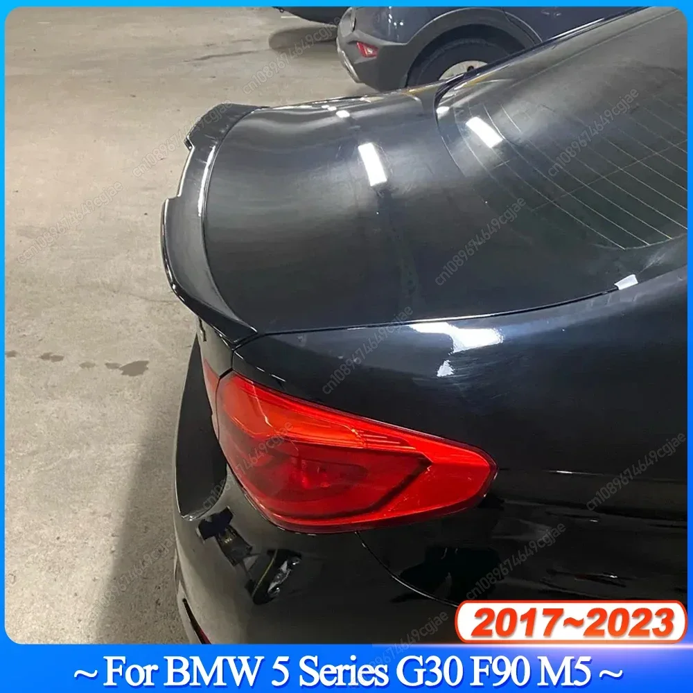 For BMW 5 Series G30 F90 M5 520i 530i 530d 540i M550i M550d 2017-2023 PRO Style Rear Spoiler Wing Bodykit Tuning ABS Gloss Black