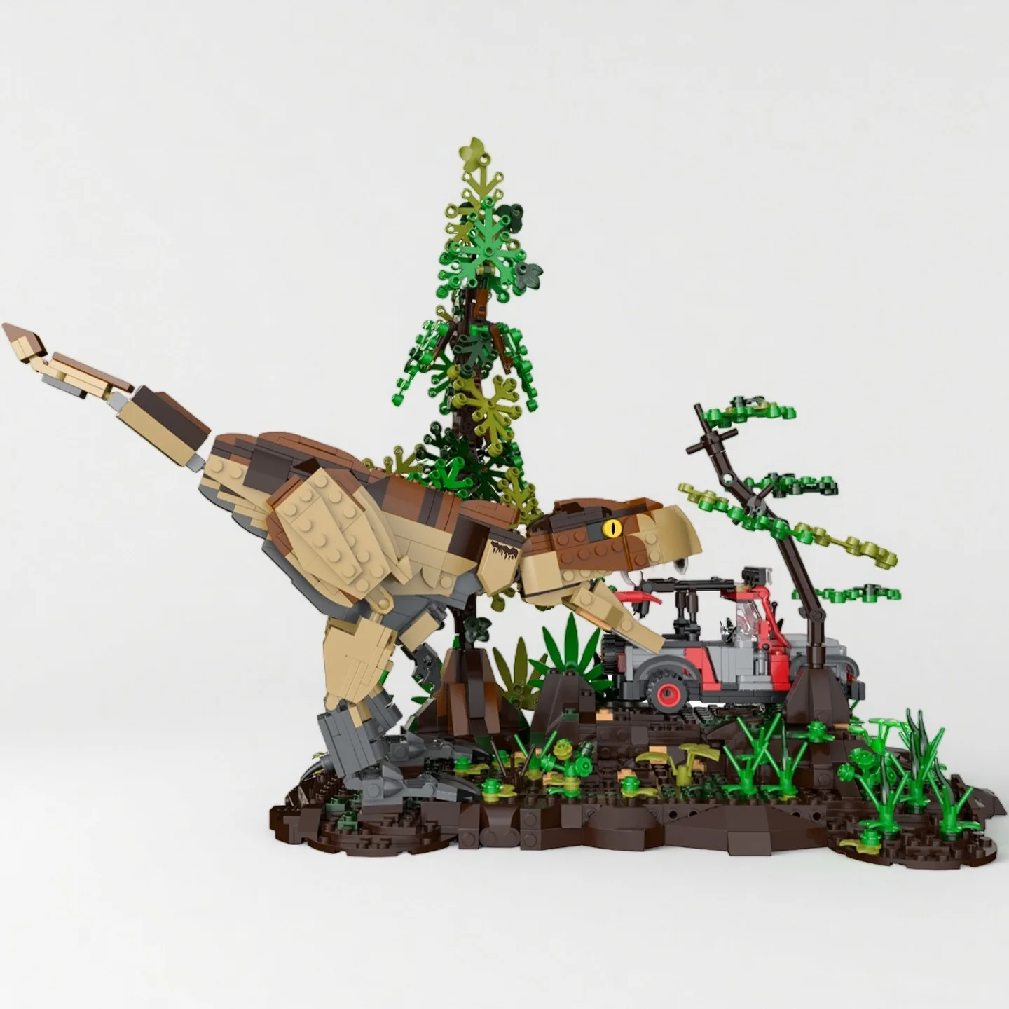 ตัวต่อไดโนเสาร์ 1555 ชิ้น ชุดตัวต่อไทแรนโนซอรัส เร็กซ์ ของเล่นเด็กผู้ชาย ของขวัญคริสต์มาสสำหรับเด็ก