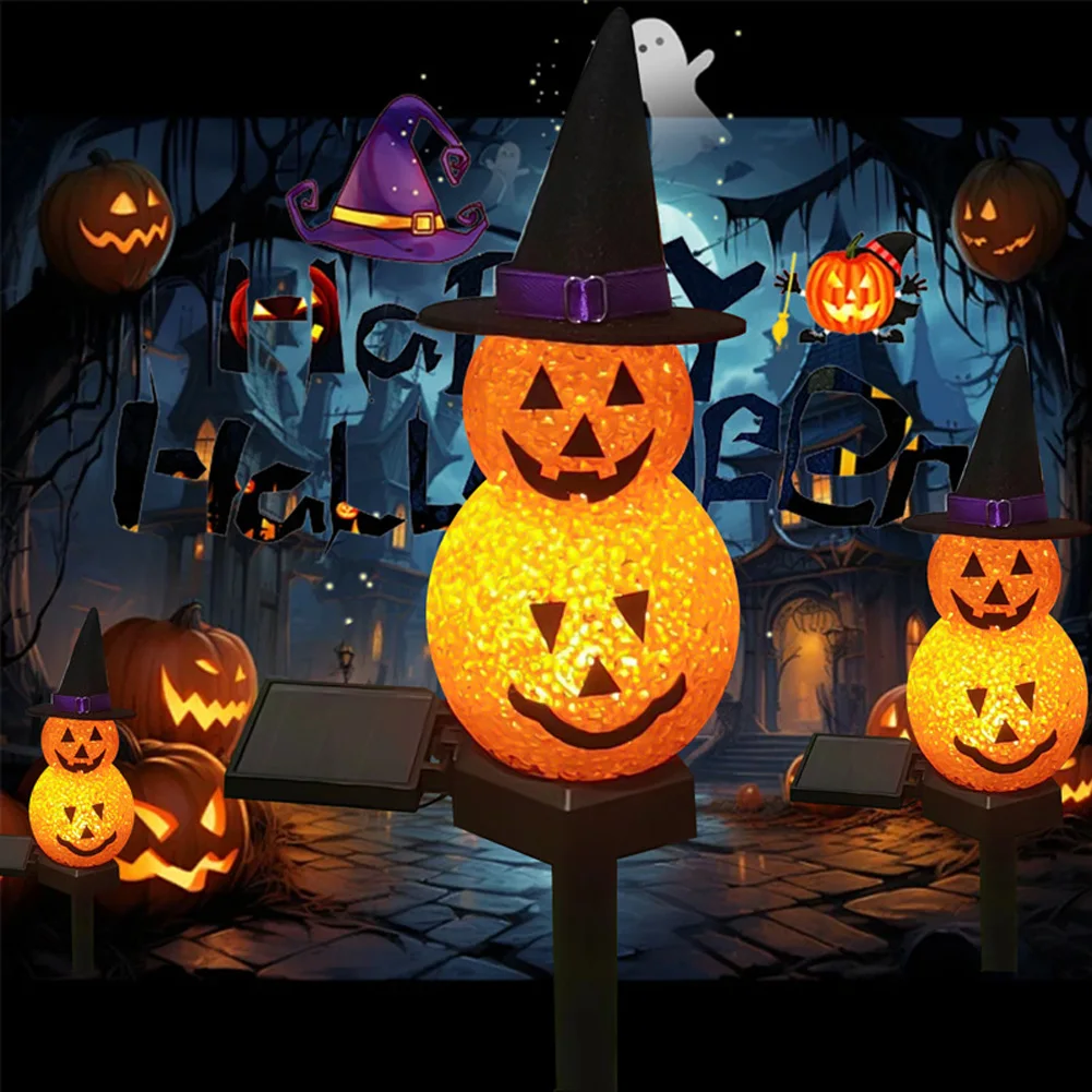 Pumpkin Solar Light Solar Power Ground Plug LED Garden Light Waterproof Pumpkin Lawn Lamp Waterproof Pathway Yard Decoration