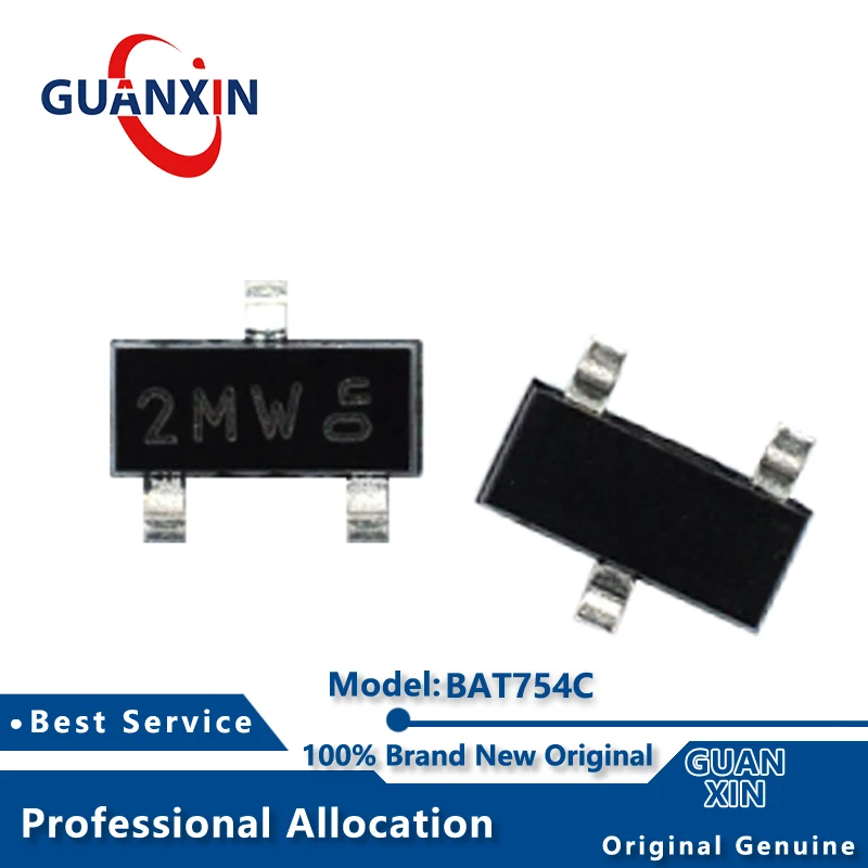 

100% New Electronic BAT754C Marking 2MW SOT-23 BAT754