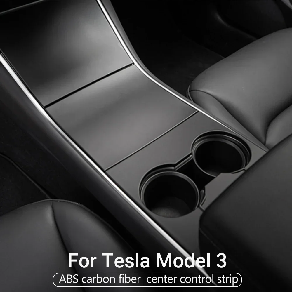 Patch protettiva per pannello di controllo centrale per auto per Tesla Model 3 Y in fibra di carbonio ABS Model Y Center Console Shell Sticker