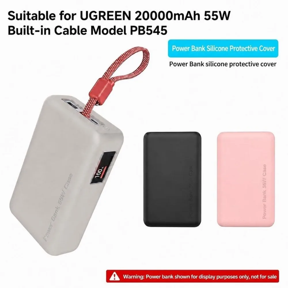 High Quality Shockproof Silicone Case Dustproof Portable Protective Case Soft Protective Cover for UGREEN 55W 20000mAh Travel