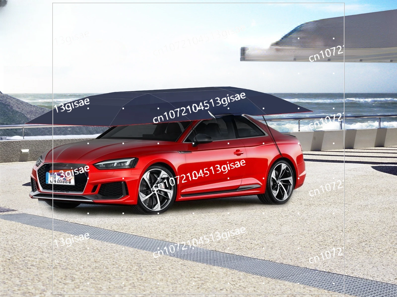 Car Outer Cover Automatic Umbrella Sunlight Reflection Opaque Car Cover