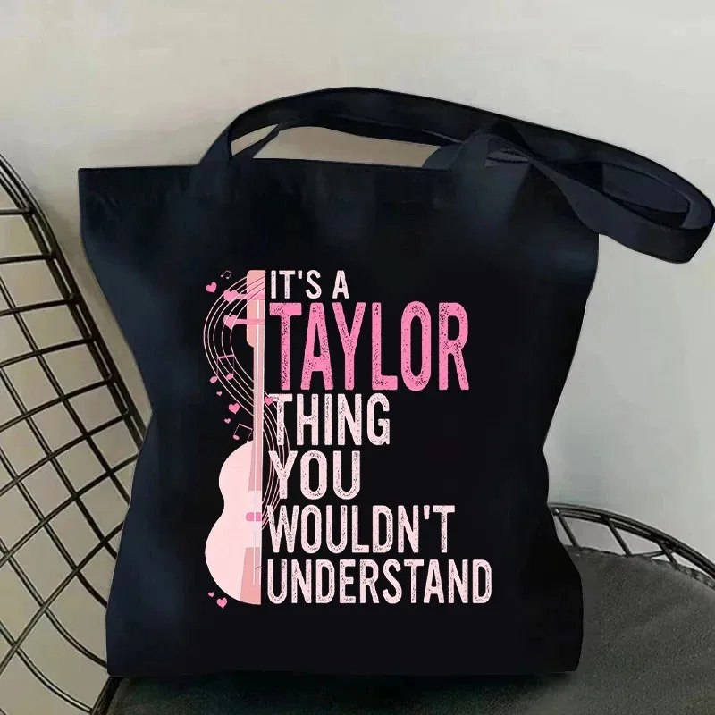 تايلور شيء لن تفهم حقيبة قماش الجيتار قمة الموضة سعة كبيرة المحمولة تخزين حمل أكياس التسوق المنظم #1