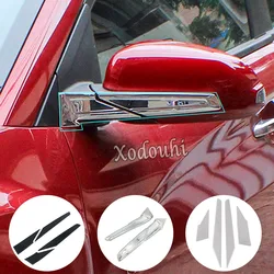 Car Body Back Rear View Side Mirror Stick Trim Frame Lamp Eyebrow Hoods For Hyundai Kona Encino Kauai 2017 2018 2019 2020 2021