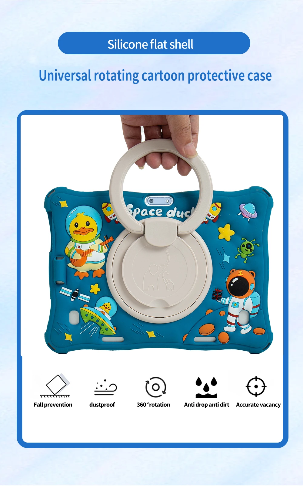 BDF Kids 10,1 Zoll Tablet Android 11 PC 4 GB Ram 64 GB Rom 3G SIM-Kartensteckplatz Eingebaute Kinderprogrammsoftware WiFi Bluetooth – Detail 9