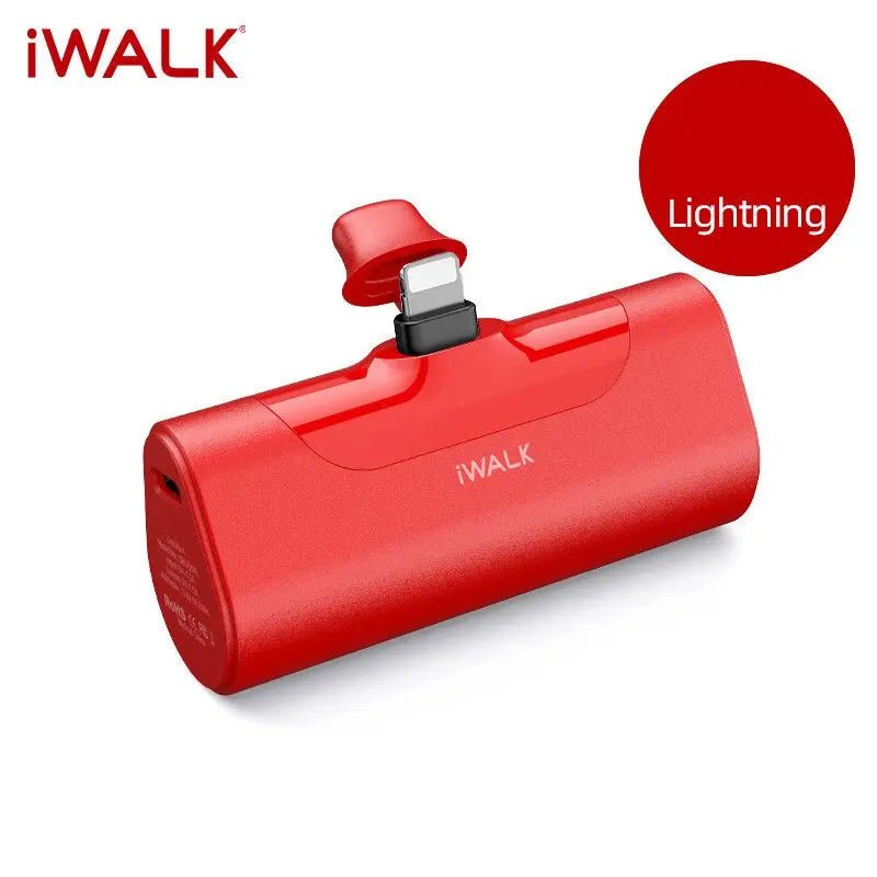 iwalk mini capsule portable with built-in interface emergency power bank suitable for iPhone Lightning Type-C