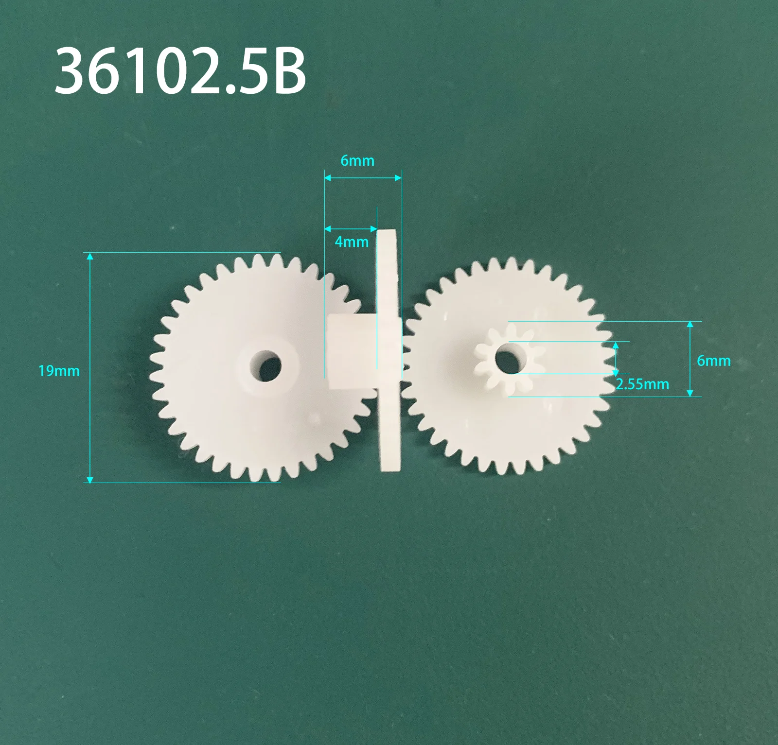 36102A 36102B 36102.5A 36102.5B M=0.5 Bilayer Gears OD 19mm 36 Teeth/ 10 Tooth 2mm 2.5mm Hole Plastic POM Gear Wheels 10pcs/lot